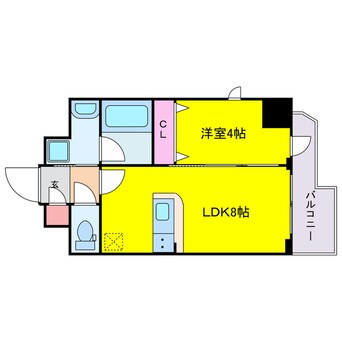 間取図 エステムコート大阪福島ルアーナ