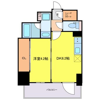 間取図 エステムコート大阪福島IIレイヤー