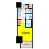 エスリードレジデンス本町パークフロント 1Kの間取り