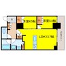 プレミストタワー靭本町 2LDKの間取り