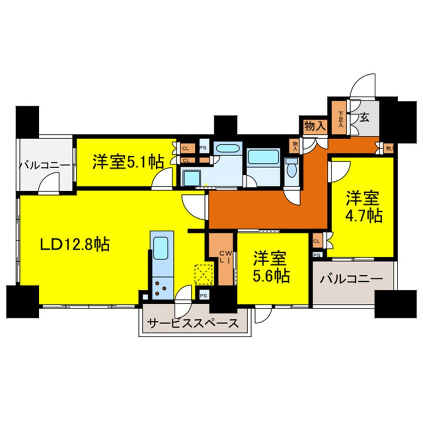 間取図 プラウドタワー梅田豊崎