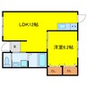 グランプログレス福島 1LDKの間取り