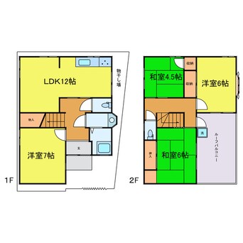 間取図 福島区玉川1丁目貸家