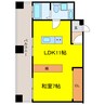 ラクメンビル 1LDKの間取り