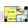 ソルテラス阿波座ウィズ 1DKの間取り