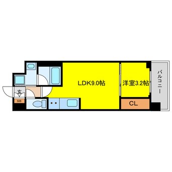 間取図 スプランディッド弁天町