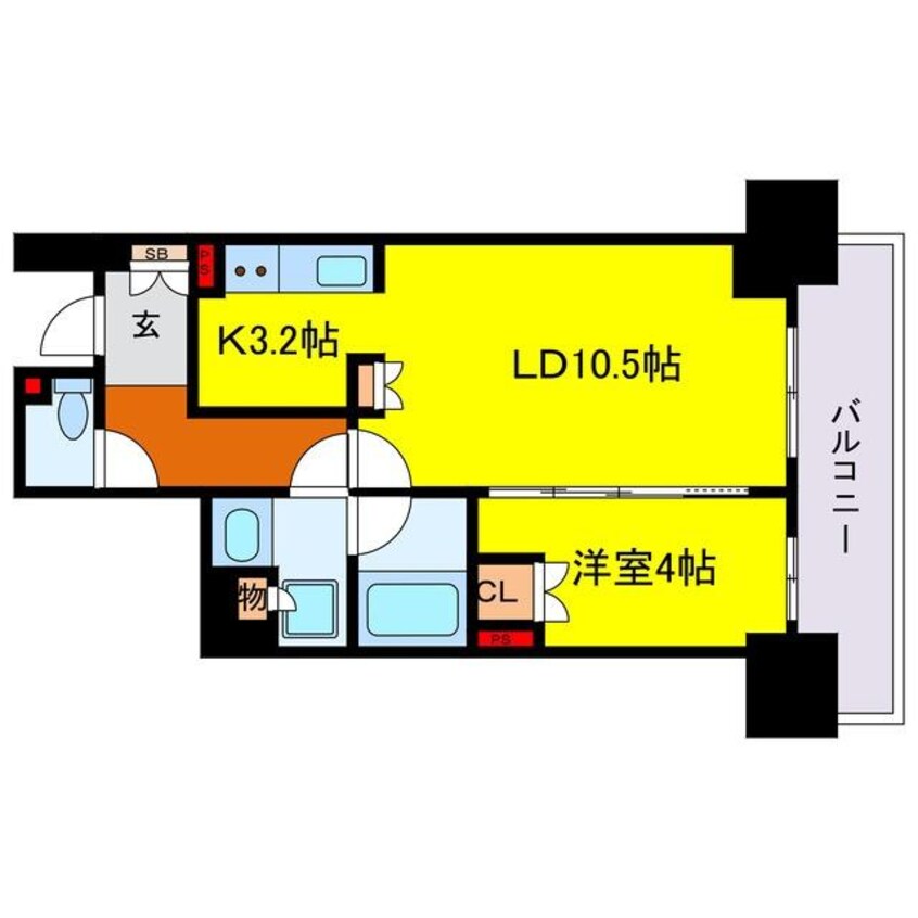 間取図 ローレルタワー堺筋本町