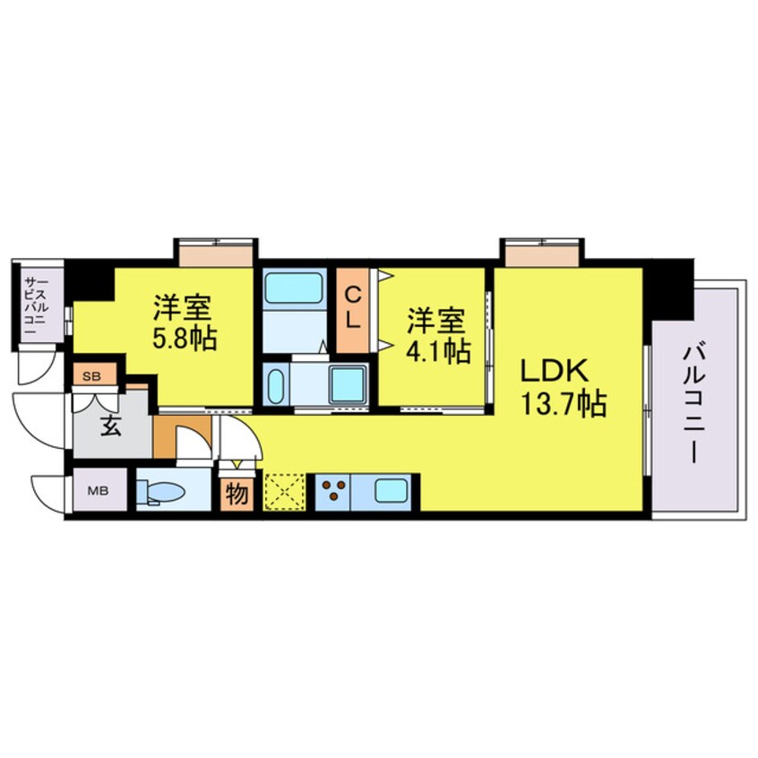 間取図 スプランディッド福島WEST