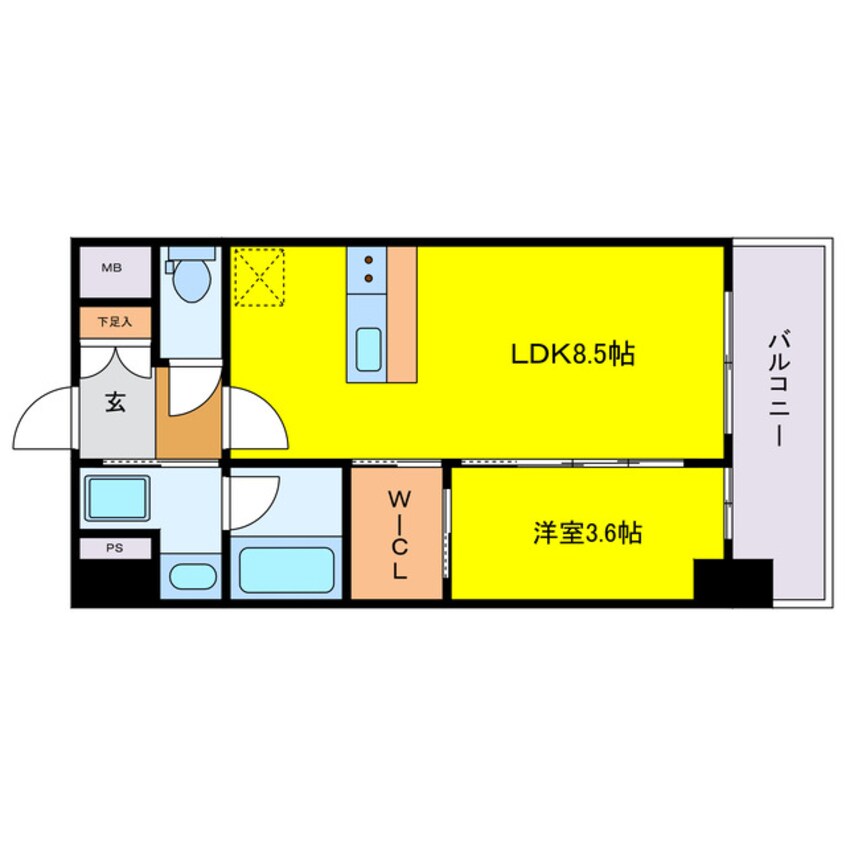 間取図 リヴェント福島