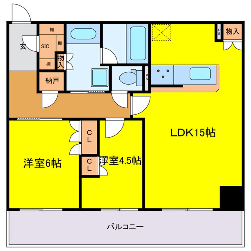 間取図 シエリアタワー大阪福島