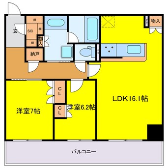 間取図 シエリアタワー大阪福島