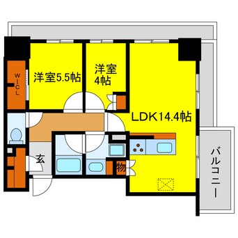 間取図 シエリアタワー大阪福島