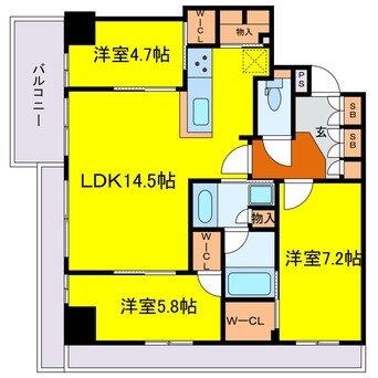 間取図 シエリアタワー大阪福島