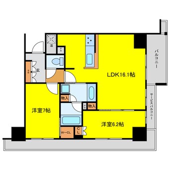 間取図 シエリアタワー大阪福島