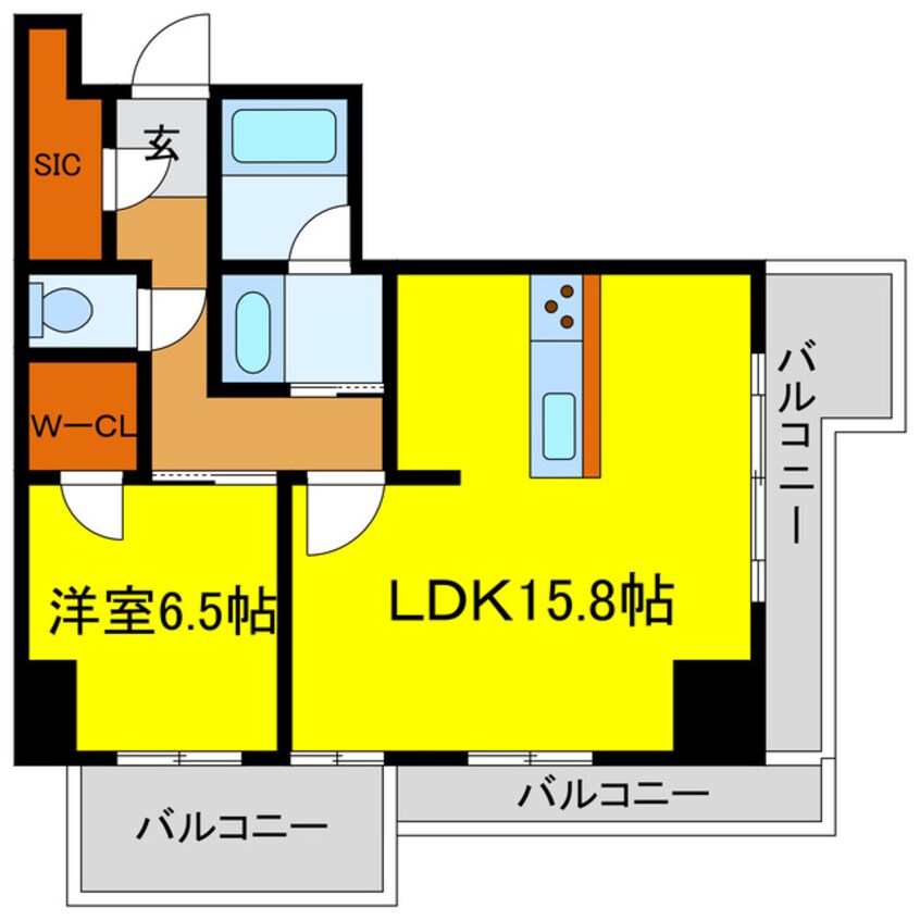 間取図 シエリアタワー大阪福島