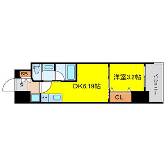 間取図 弁天町プライマリーワン