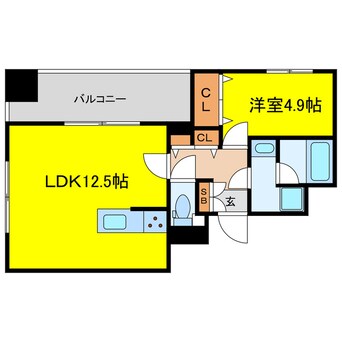 間取図 フロレシエンテ梅田北