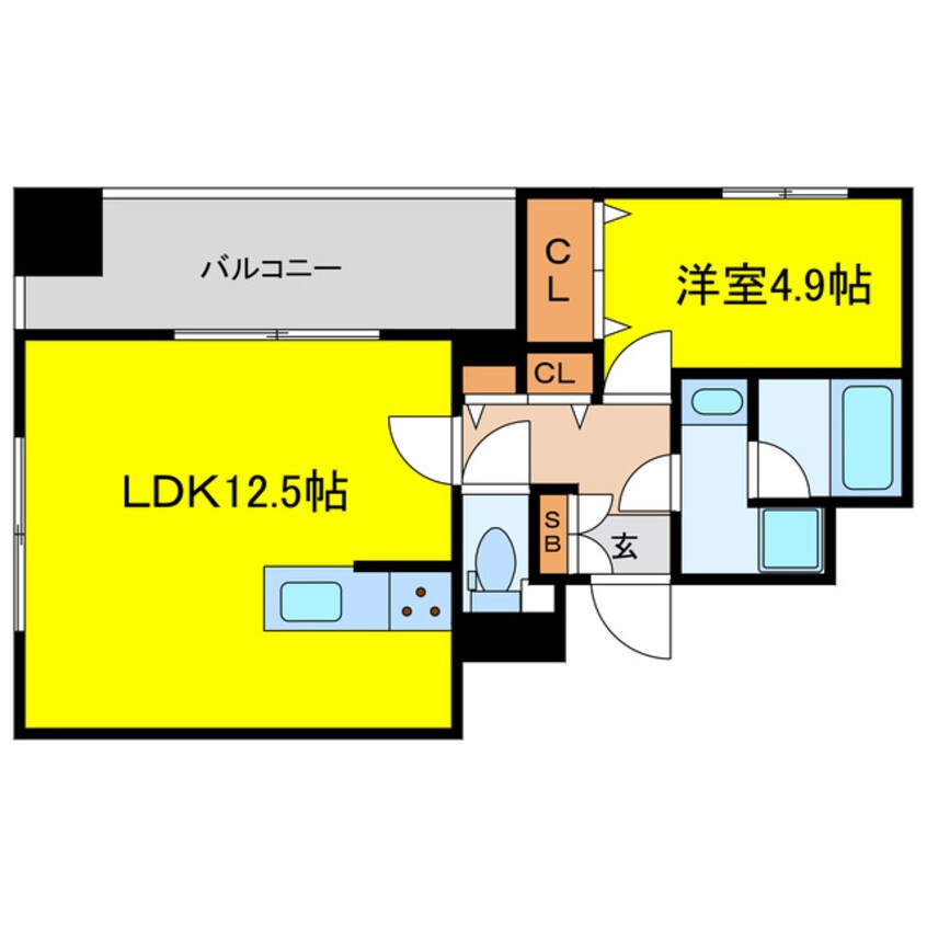 間取図 フロレシエンテ梅田北