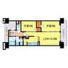 リバーガーデン福島木漏れ日の丘AB棟 2LDKの間取り