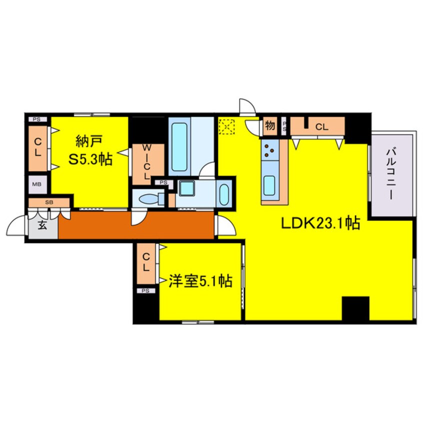 間取図 シークレフ北浜