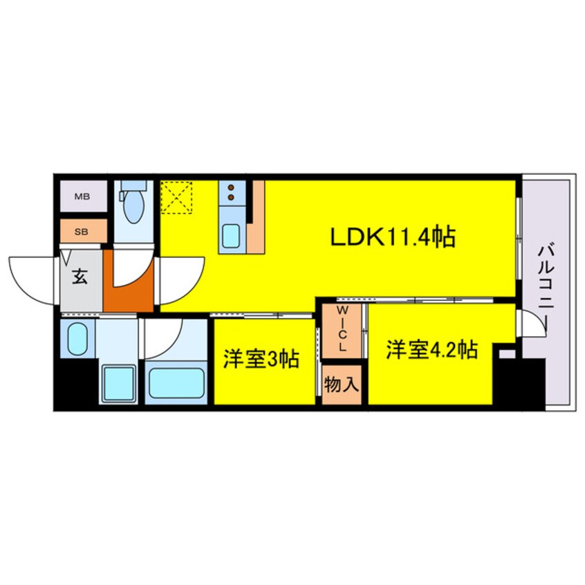 間取図 セレニテフラン梅田