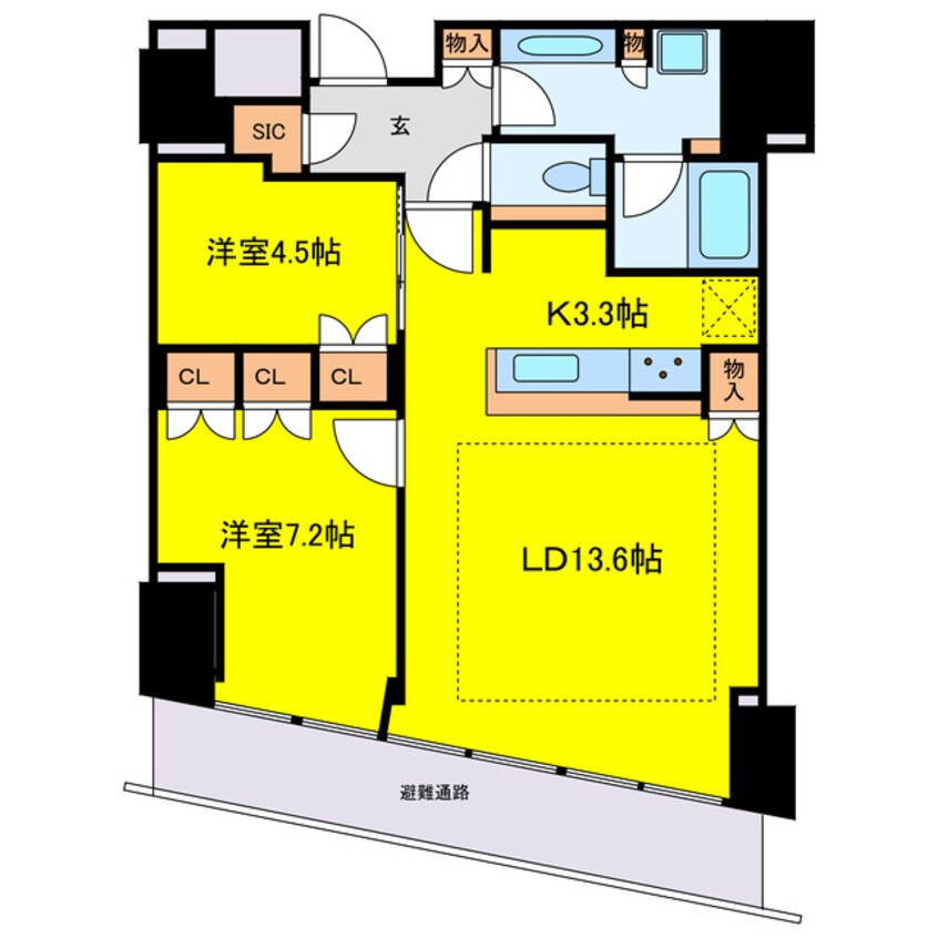 間取図 Brillia Tower 堂島