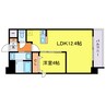 Alivis北梅田 1LDKの間取り