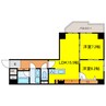 朝日プラザ梅田 2LDKの間取り