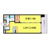 プレジオ御幣島ASIAN 1LDKの間取り