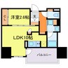 コンフォリア・リヴ本町WEST　Q 1LDKの間取り