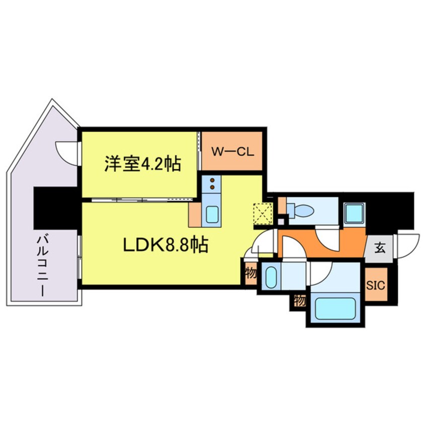 間取図 コンフォリア・リヴ本町WEST　Q