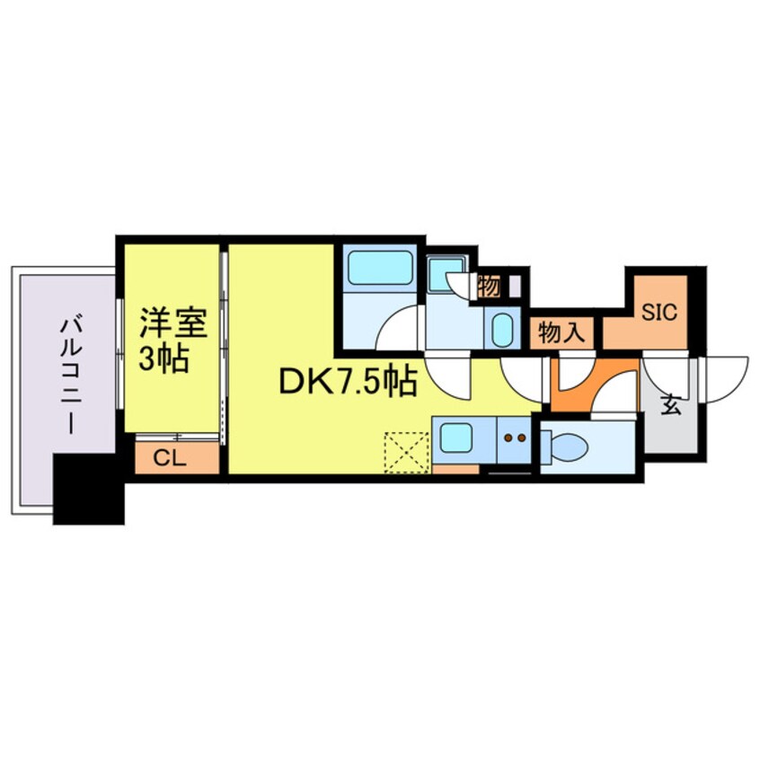 間取図 コンフォリア・リヴ本町WEST　Q