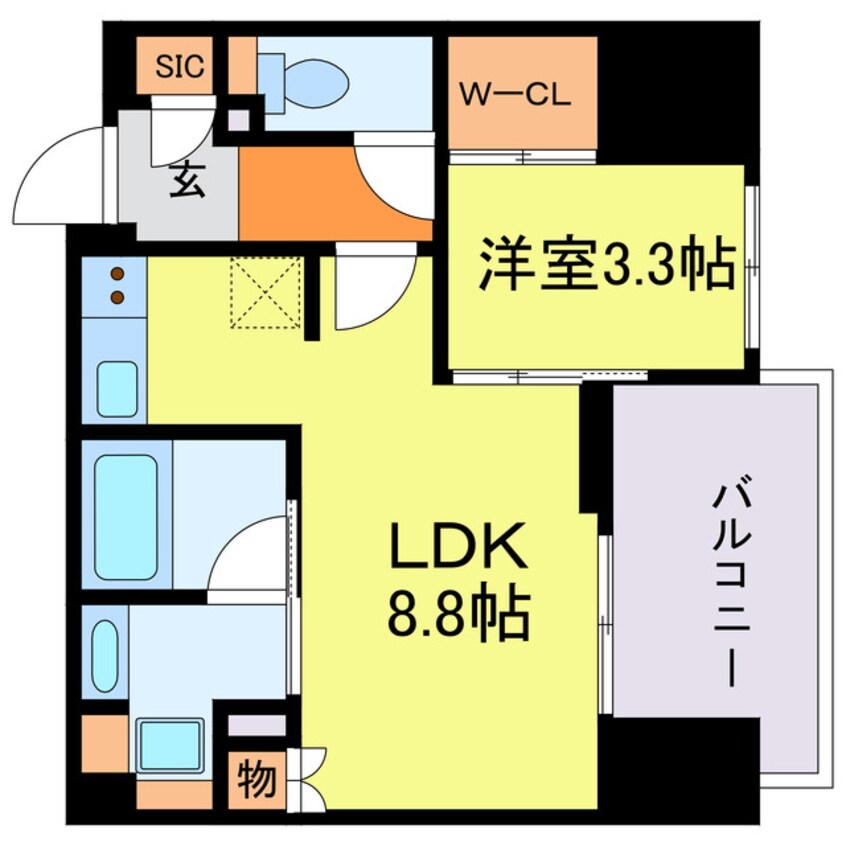 間取図 コンフォリア・リヴ本町WEST　Q