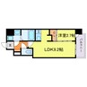 ミラージュパレス都島本通 1LDKの間取り