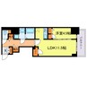 S-RESIDENCE阿波座bouncy 1LDKの間取り
