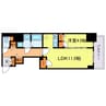 S-RESIDENCE阿波座bouncy 1LDKの間取り