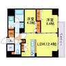 アーバネックス天満橋South 2LDKの間取り