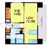 リンクハウス北梅田 1LDKの間取り