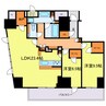 ジオタワー新町 2LDKの間取り