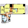 ジオタワー新町 2LDKの間取り