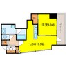ジオタワー新町 1LDKの間取り