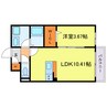 エスグランデ中崎町 1LDKの間取り