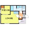 H-maison鷺洲Ⅱ 1LDKの間取り