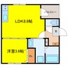 ハーモニーテラス野里　IV 1LDKの間取り