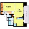 ブランシエスタ都島通 1LDKの間取り