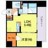 ブランシエスタ都島通 1LDKの間取り