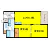 サンハイム南森町 2LDKの間取り