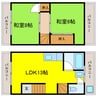 林住宅 2LDKの間取り