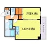 ソリティア都島 1LDKの間取り