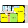 シャトレ谷山 2LDKの間取り